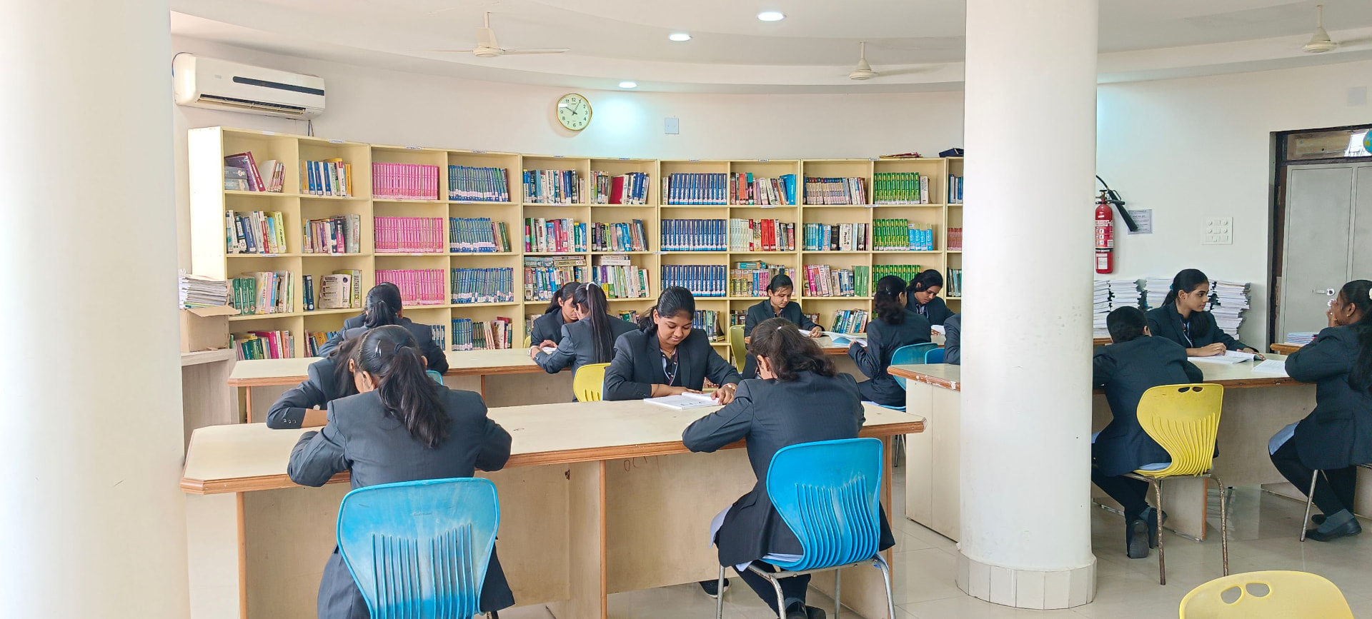 Students in the Adyant library
