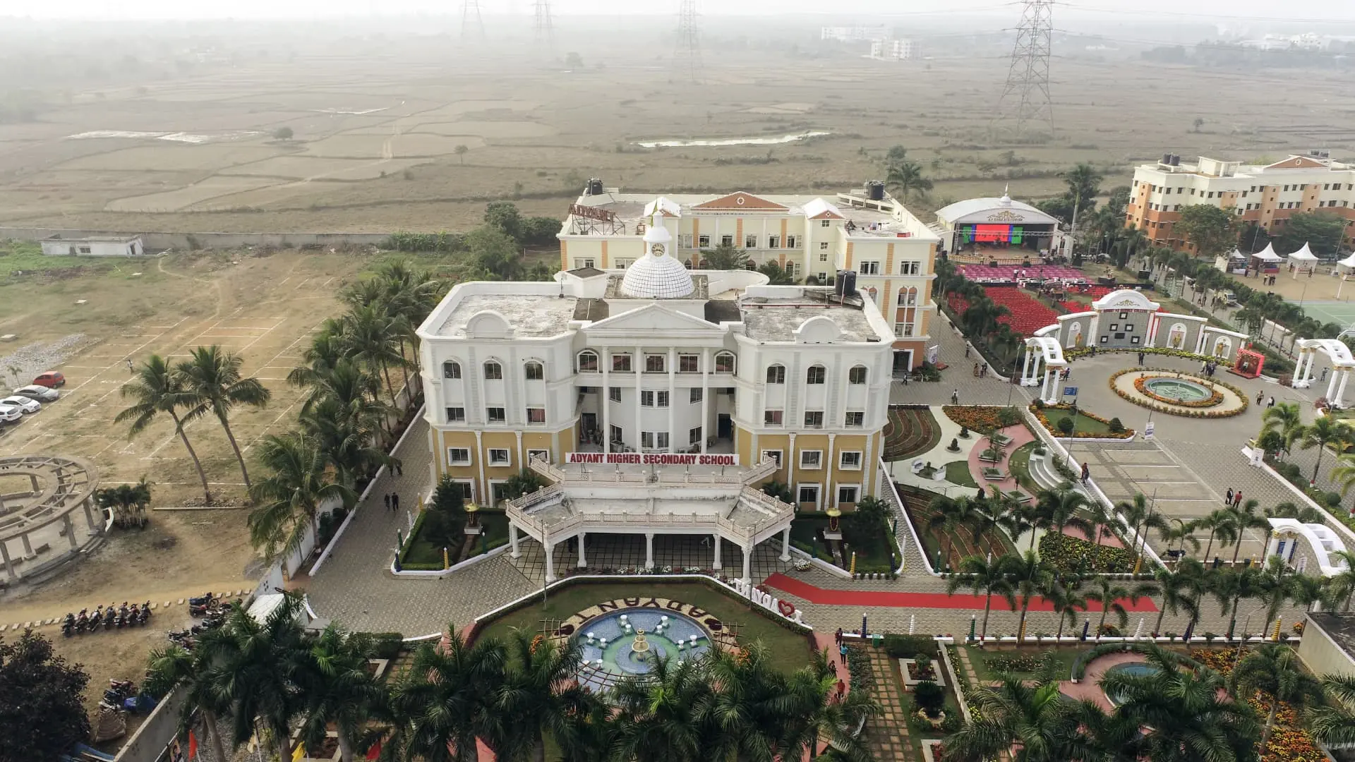 Aerial view of the Adyant Higher Secondary School campus